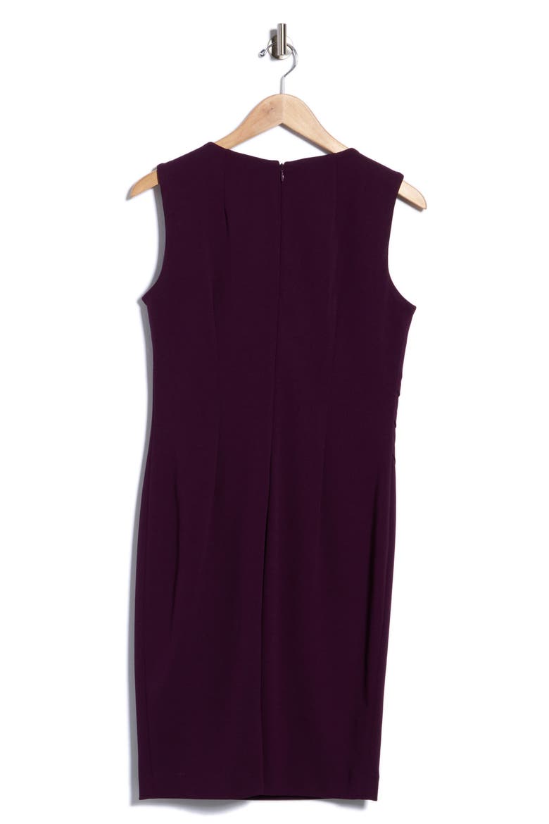 Ruched Sheath Dress, Alternate, color, AUBERGINE