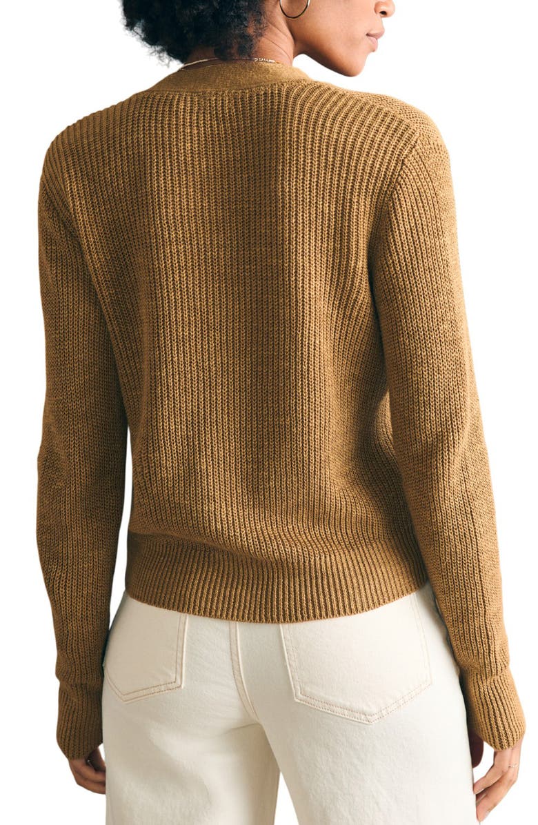 Faherty Miramar Linen & Organic Cotton Cardigan, Alternate, color, Antique Bronze