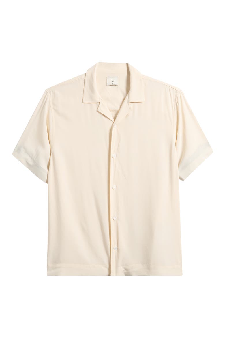 Valbonne Solid Camp Shirt, Main, color, IVORY- 10