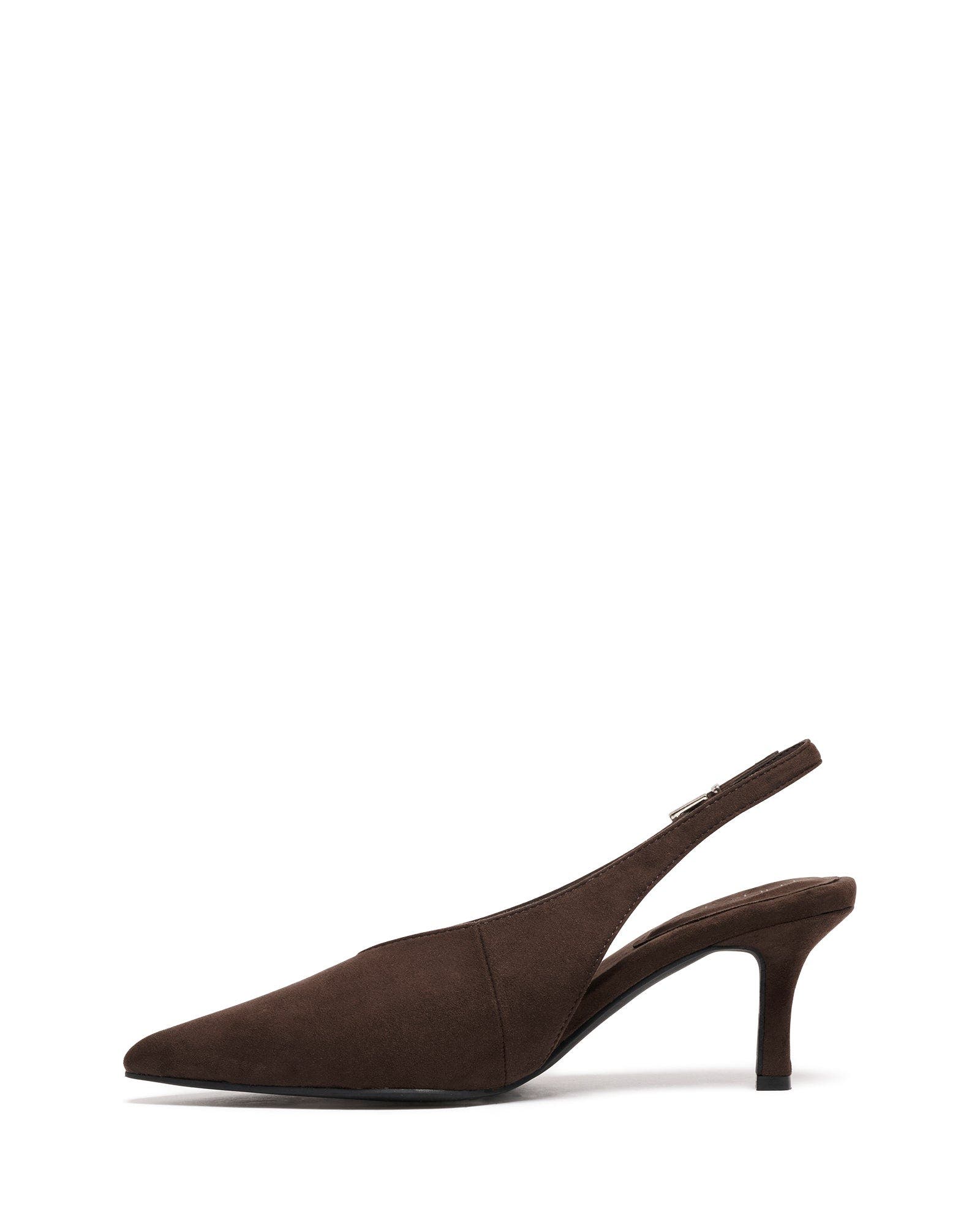 Jacs Slingback Pointed Toe Pumps, Alternate, color, CHOCOLATE MICROSUEDE