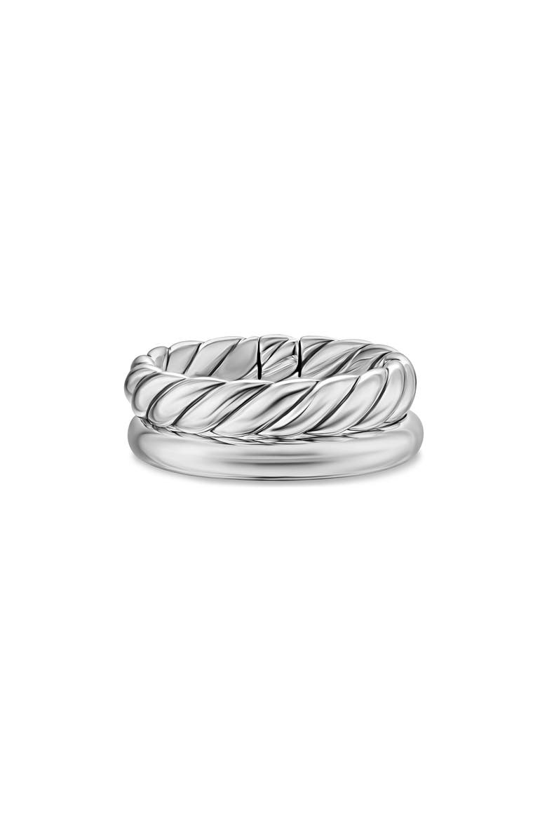 Mercer® Two Row Ring in Sterling Silver, 8mm, Alternate, color, SILVER