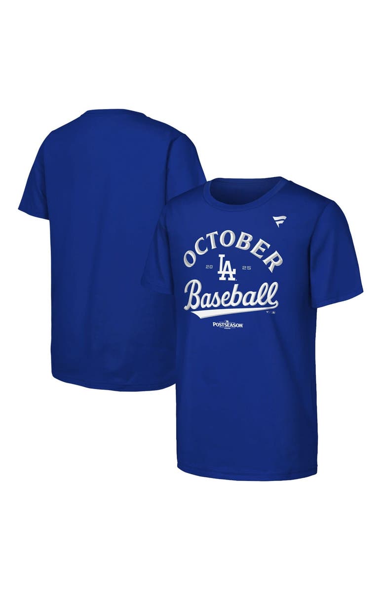 FANATICS Youth Fanatics Royal Los Angeles Dodgers 2025 MLB Postseason Locker Room T-Shirt, Main, color, 