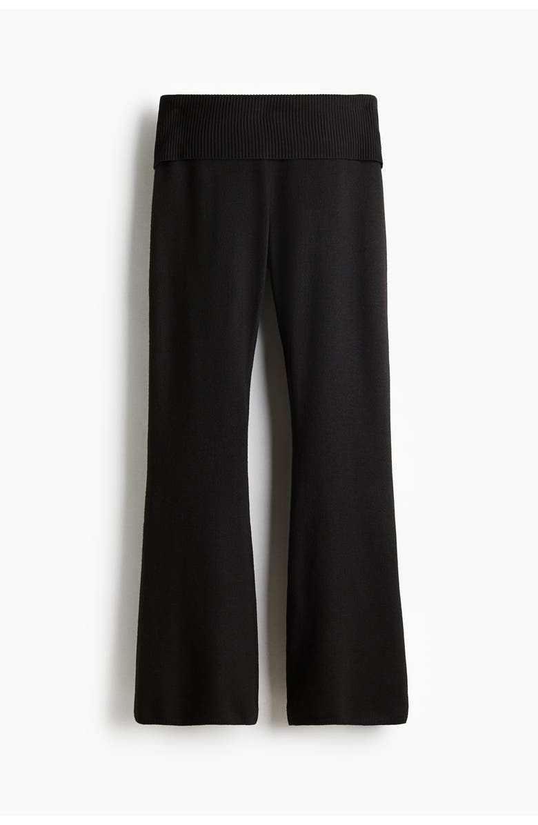 H&M Knitted Yoga Pants, Main, color, Black