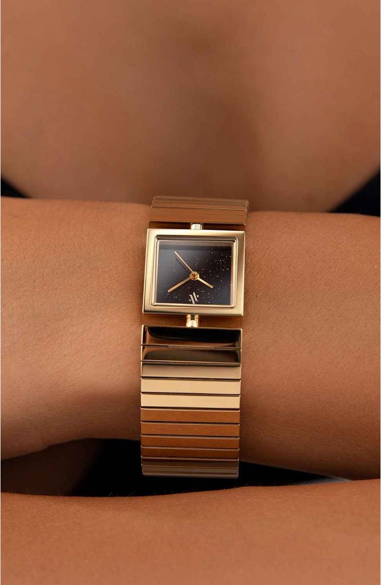 VANNA Linea Gemstone Watch, Alternate, color, Black Sandstone-Gold