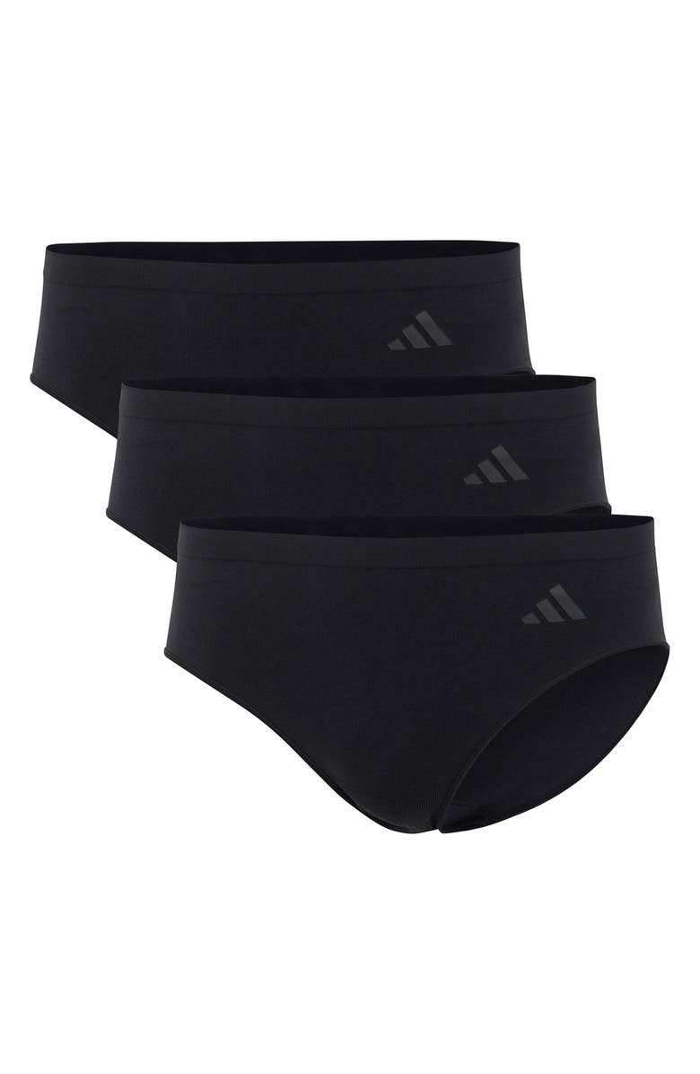 adidas Originals Set of 3 Hipster Briefs, Alternate, color, Black