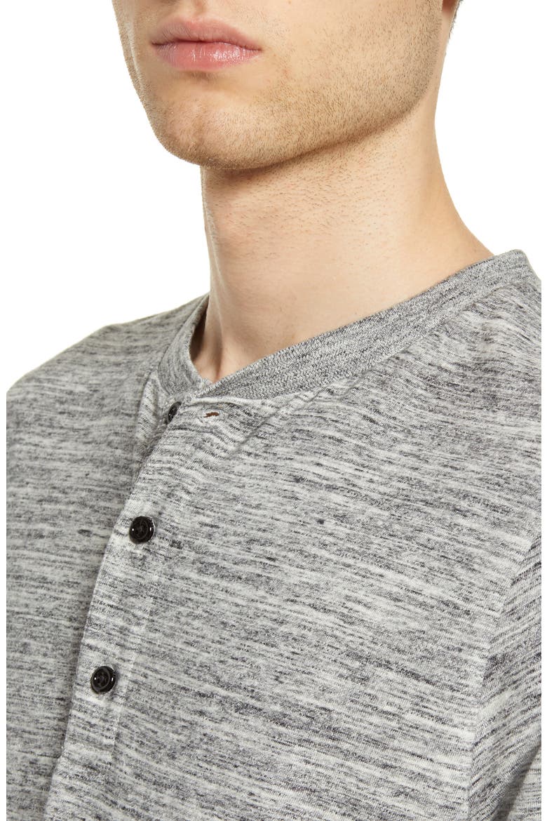 Granddad Classic Fit Long Sleeve Henley, Alternate, color, 606-GREY MELANGE