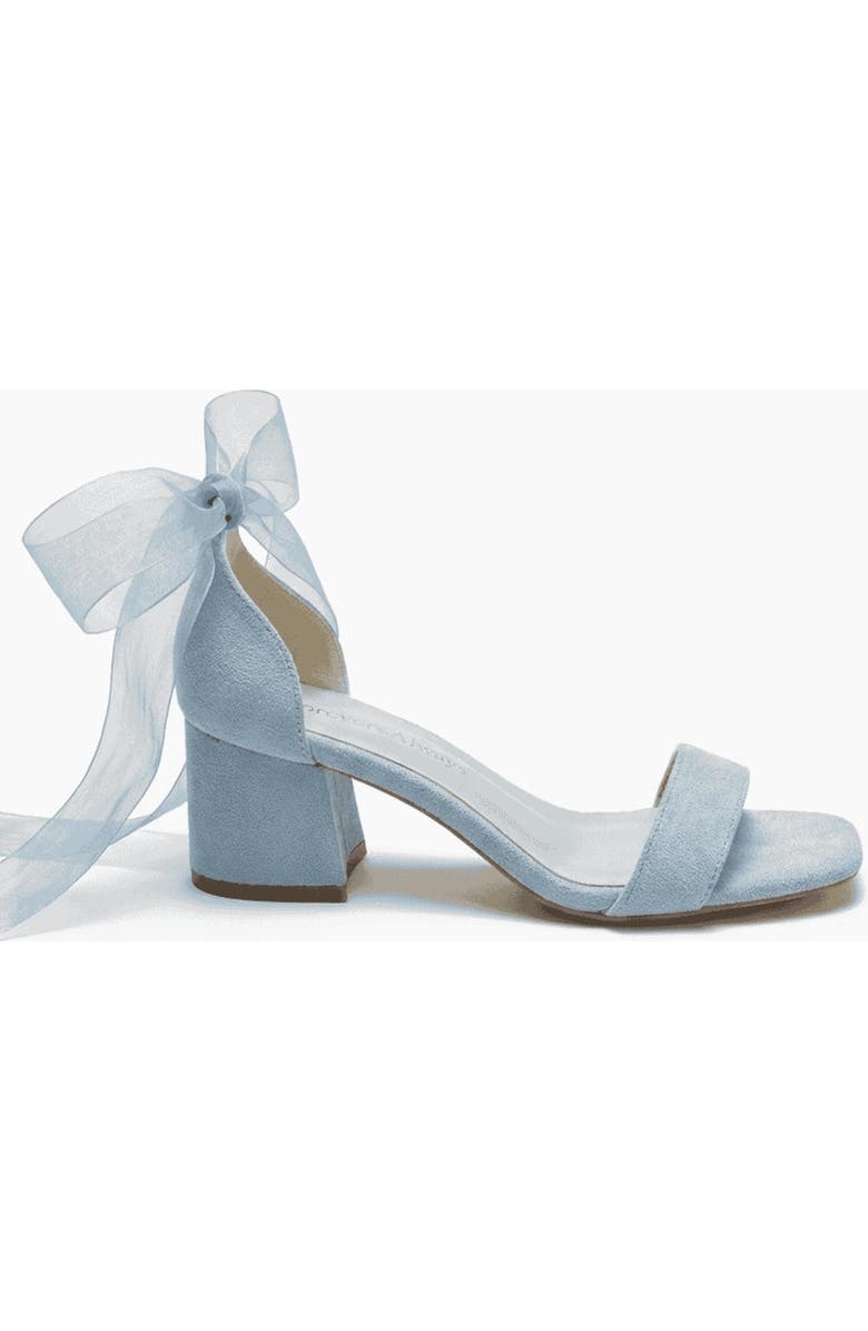 Forever & Always Shoes Rova Bow Block Heel Sandal, Alternate, color, Blue