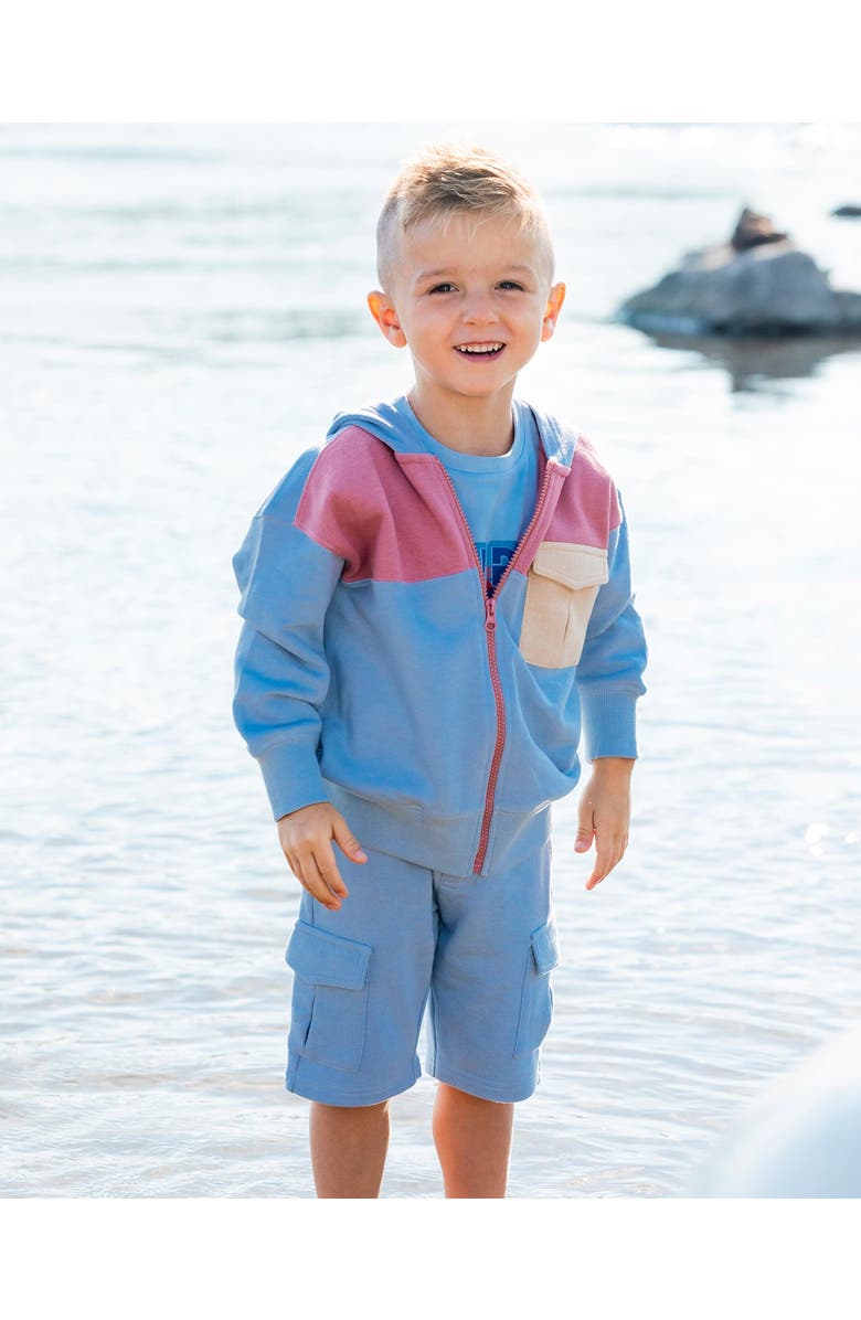 Deux par Deux Baby Boy's French Terry Short Pale Blue, Alternate, color, 