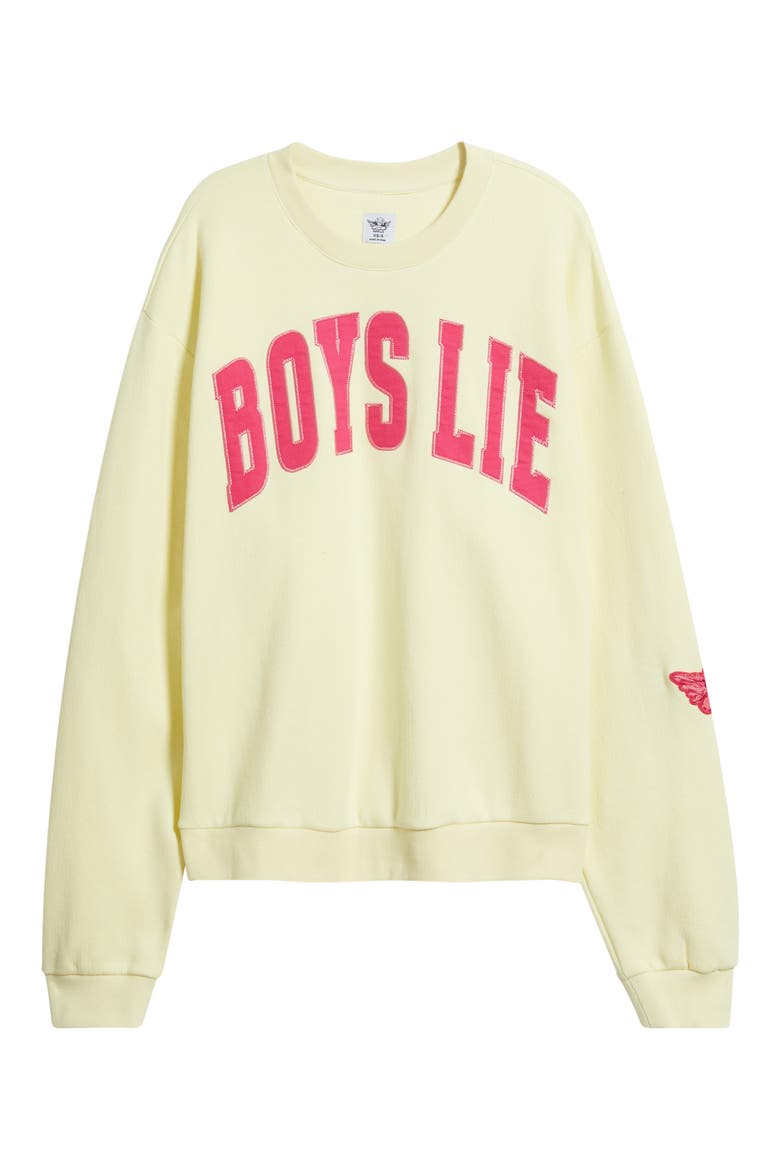 Razzle Dazzle V2 Kara Crewneck Sweatshirt, Alternate, color, YELLOW