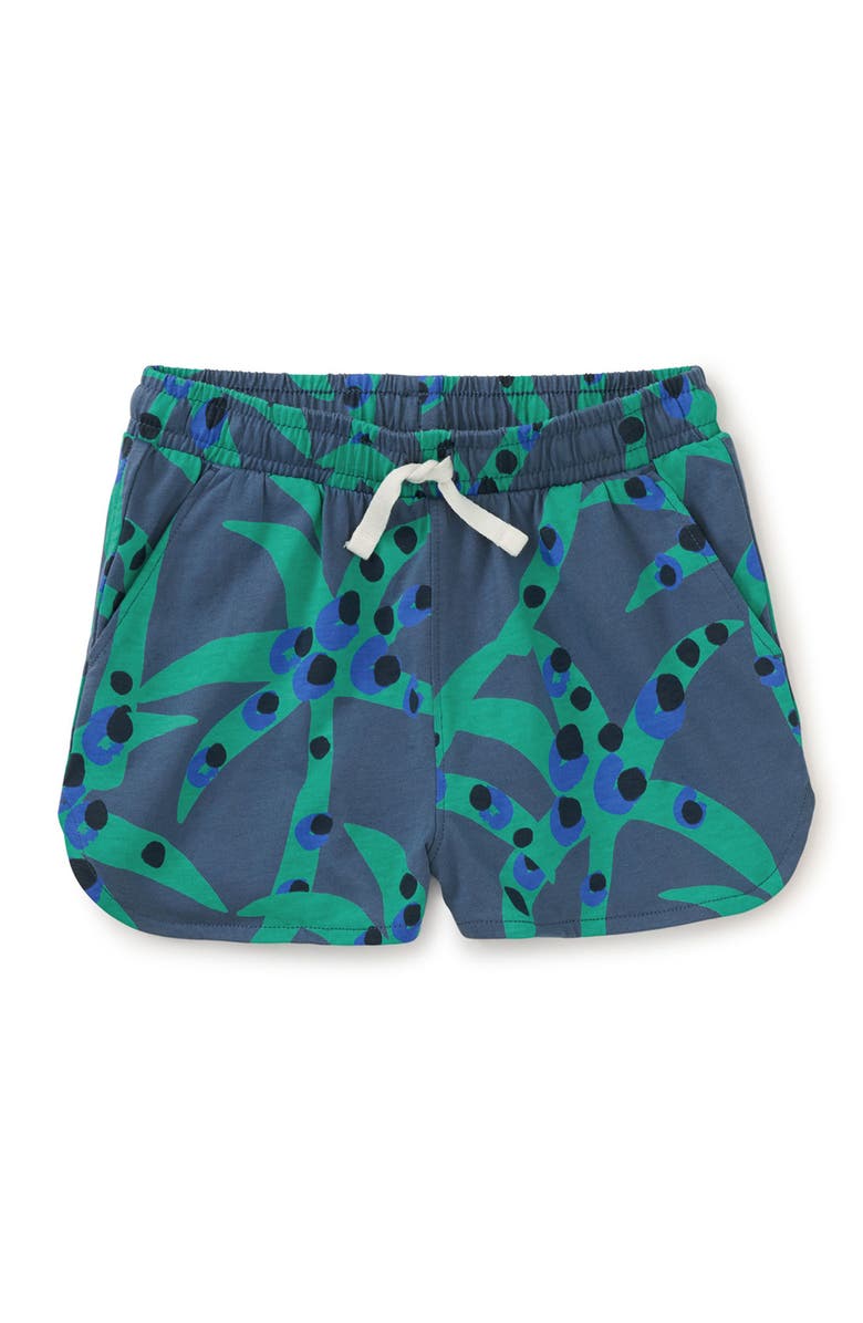 Tea Collection Tie Waist Shorts 2.0, Main, color, Spotted Palms