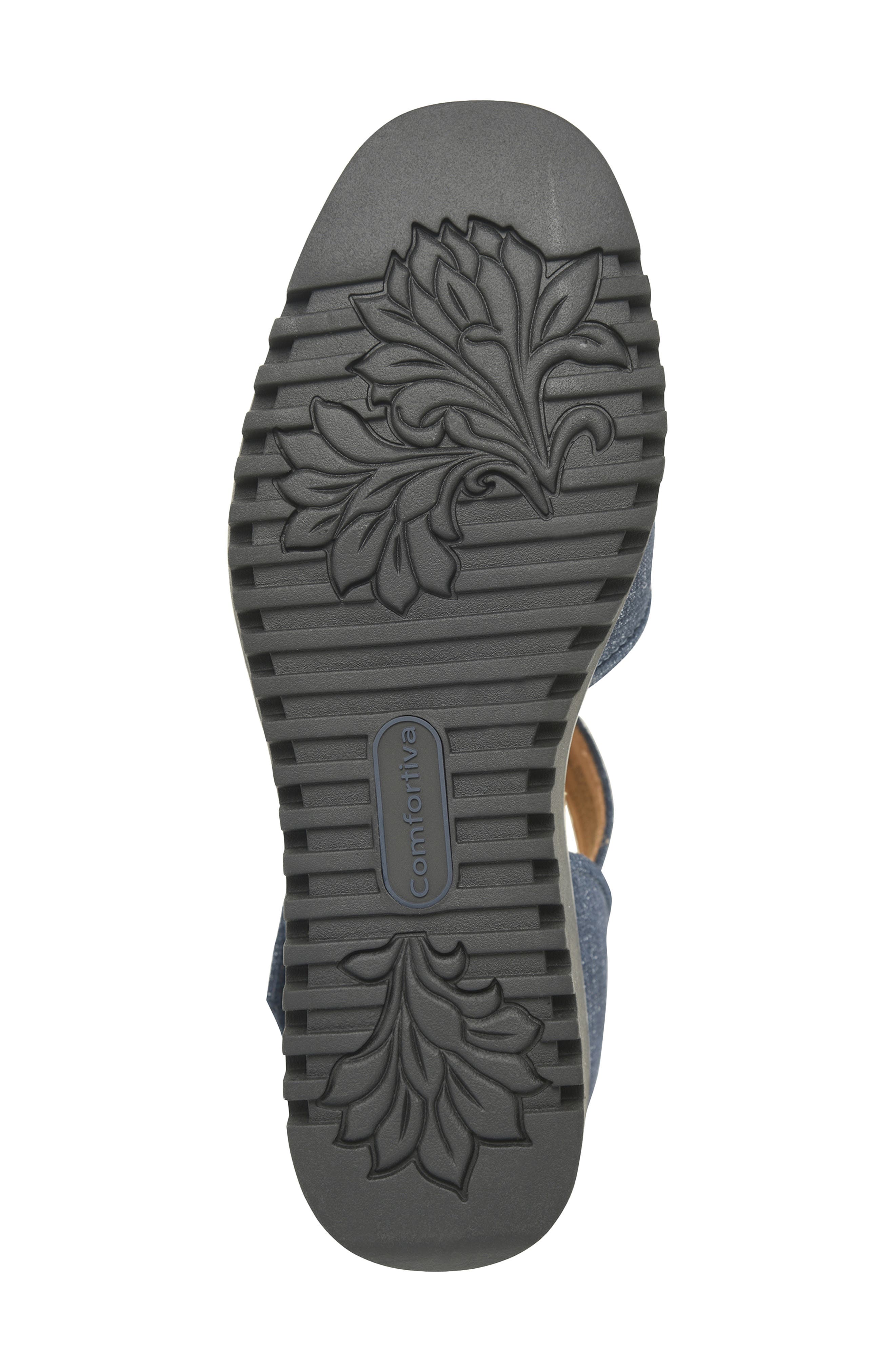 Daniella Wedge Sandal, Alternate, color, DENIM