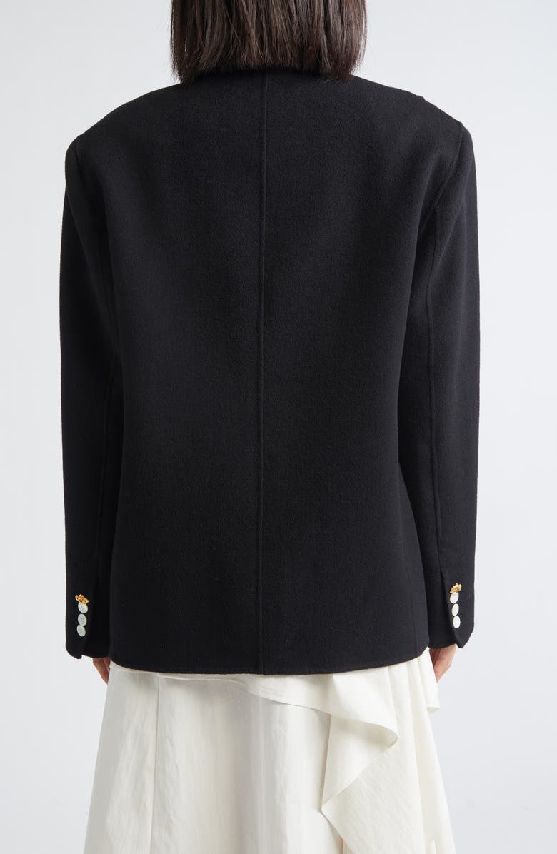 EENK Handmade Double Lapel Wool & Cashmere Jacket, Alternate, color, Black