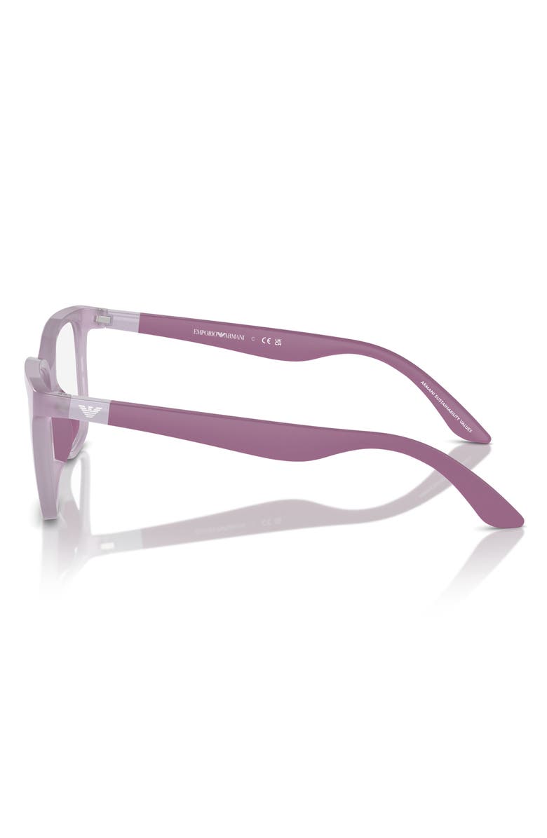 Emporio Armani Kids
 49mm Pillow Optical Glasses, Alternate, color, Opaline Lilac / Demo Lens