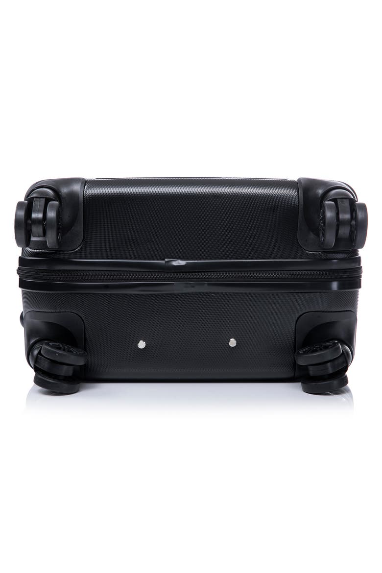 Travola Hardshell 3-Piece Spinner Luggage Set, Alternate, color, BLACK