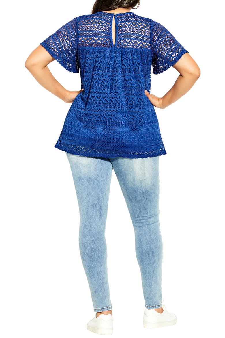 Women's Serenity Lace Top, Alternate, color, COBALT