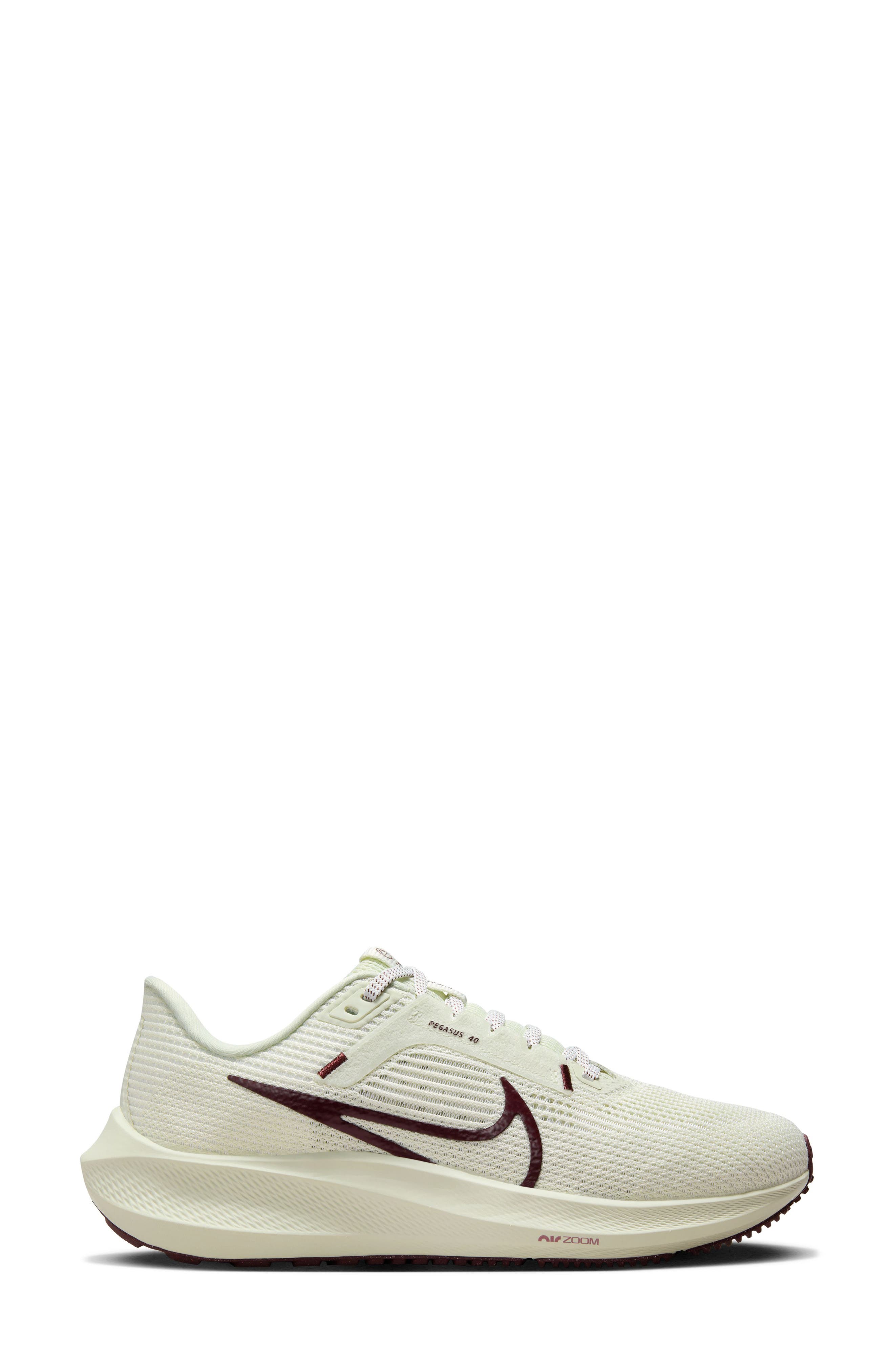 Nike Air Zoom Pegasus 40 Running Shoe, Alternate, color, Sea Glass/ Burgundy/ White