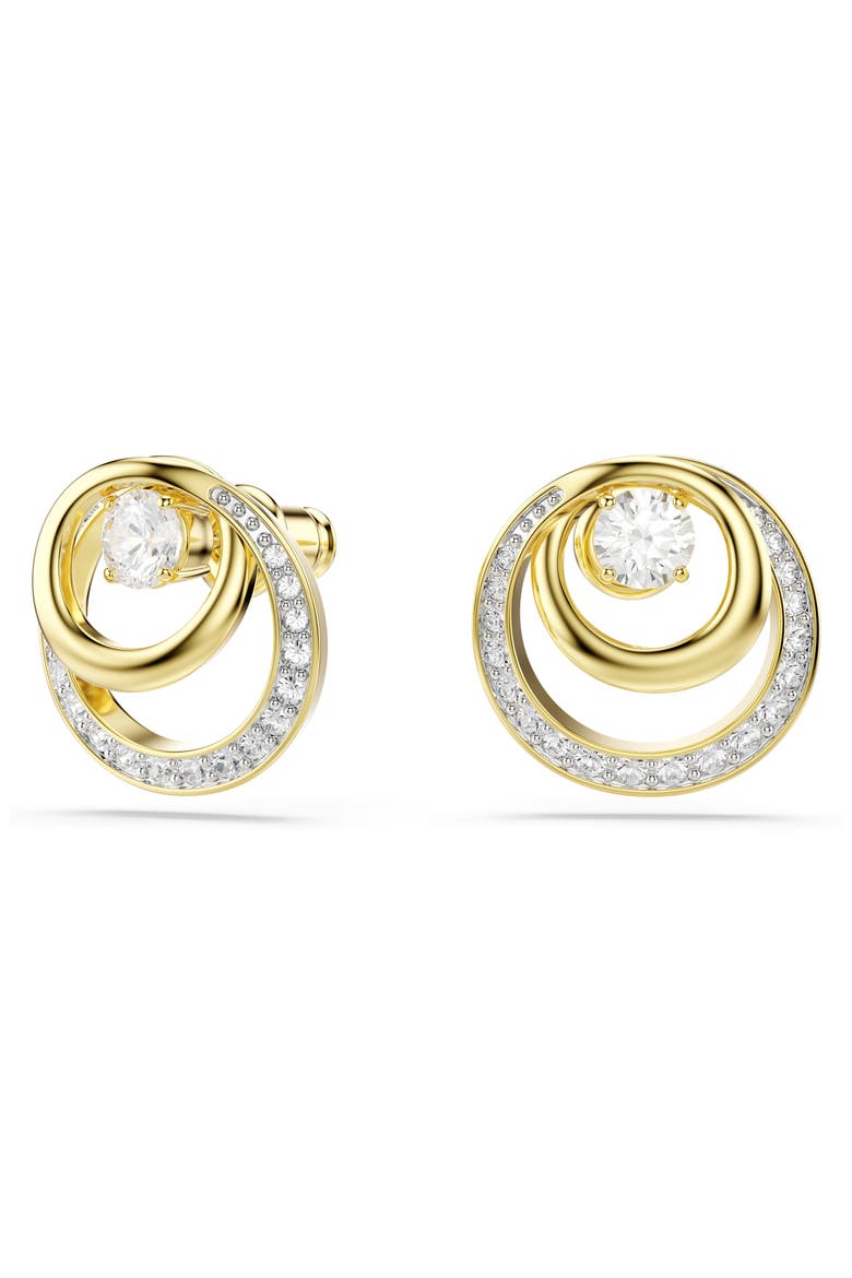 Hyperbola Drop Earrings, Alternate, color, WHITE/ GOLD