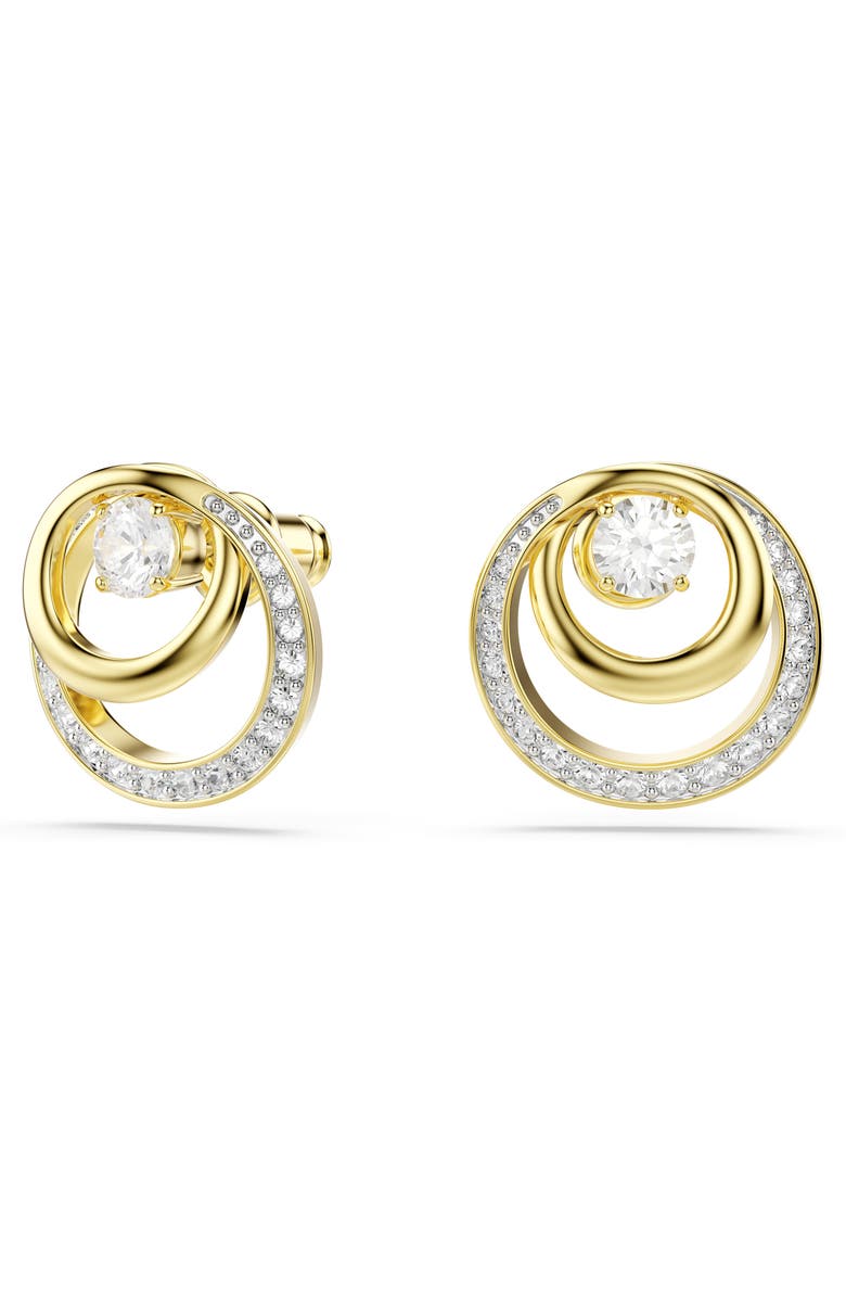 Swarovski Hyperbola Drop Earrings, Alternate, color, White/ Gold