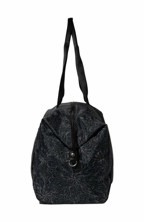 Baggallini All Day Large Duffel Weekender Bag In Midnight Blossom Print