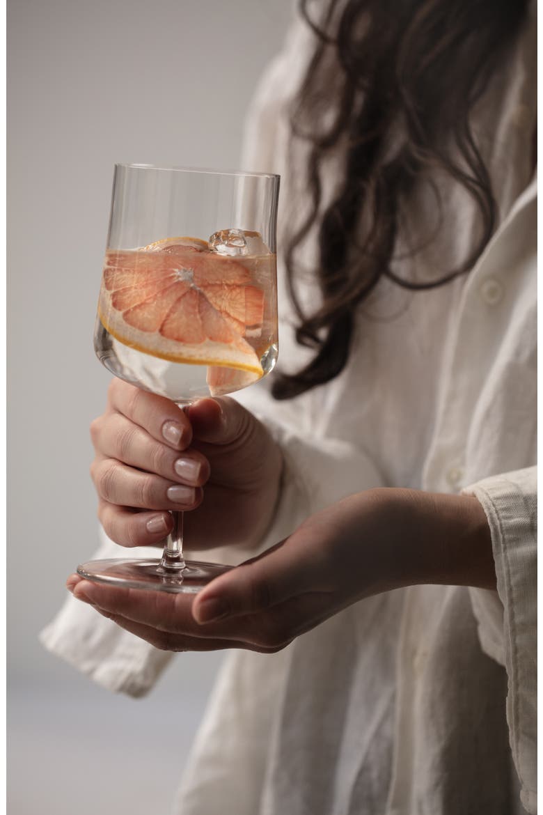 Set of 2 Informal Large Glasses, Alternate, color, CLEAR