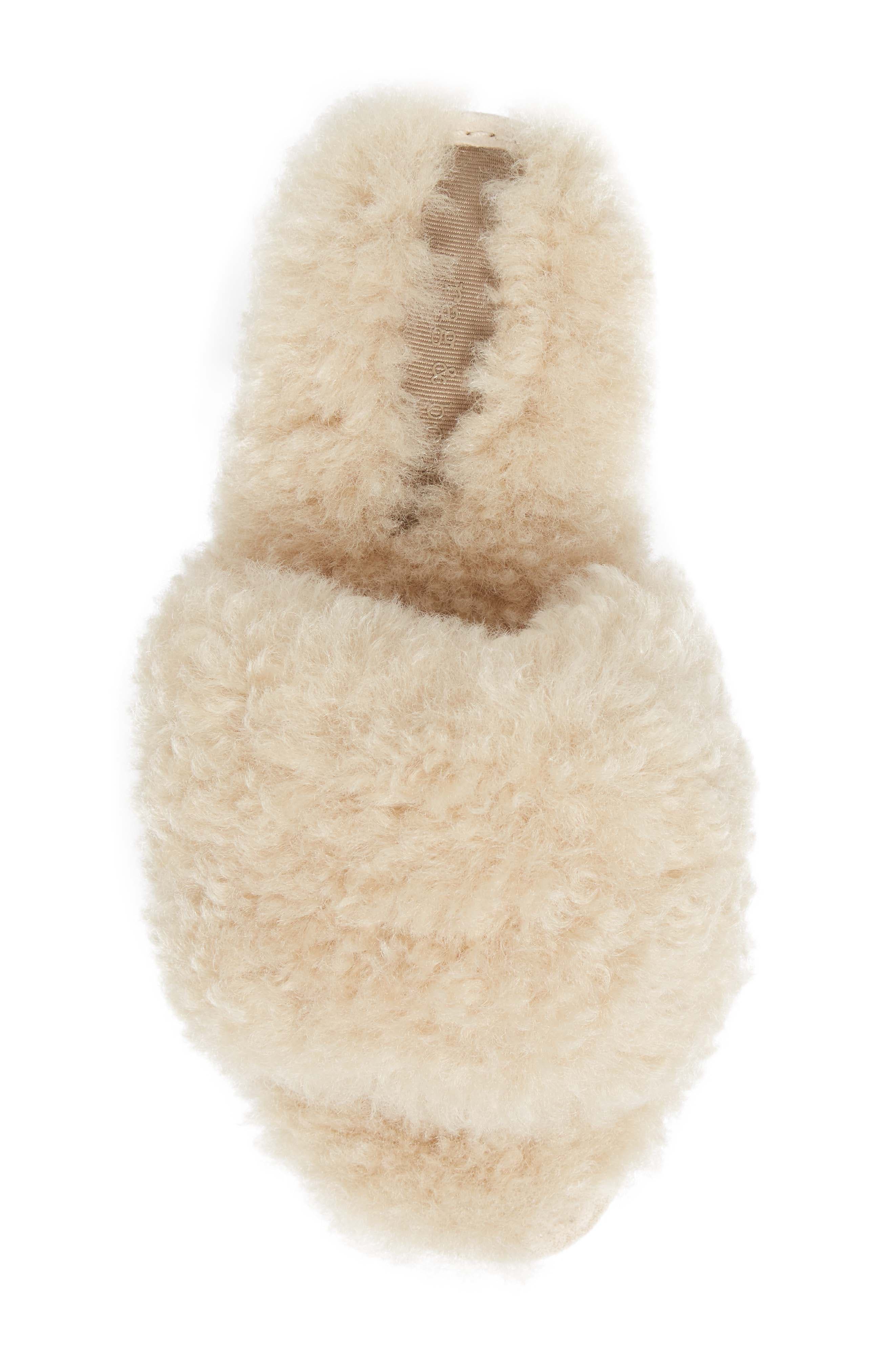 rag & bone Eira Faux Fur Slide Sandal, Alternate, color, 