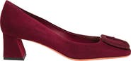 Santoni Women's suede low-heel pump