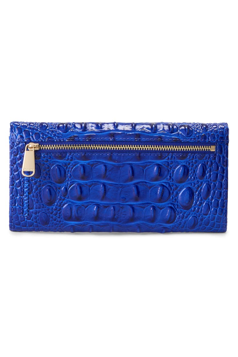 Cordelia Croc Embossed Leather Wallet, Alternate, color, ULTRAMARINE