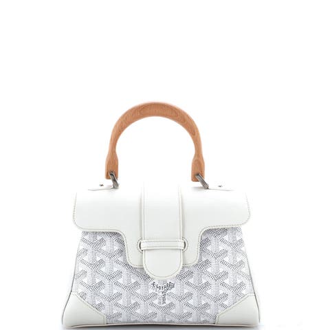 Saigon Top Handle Bag Coated Canvas with Leather Mini