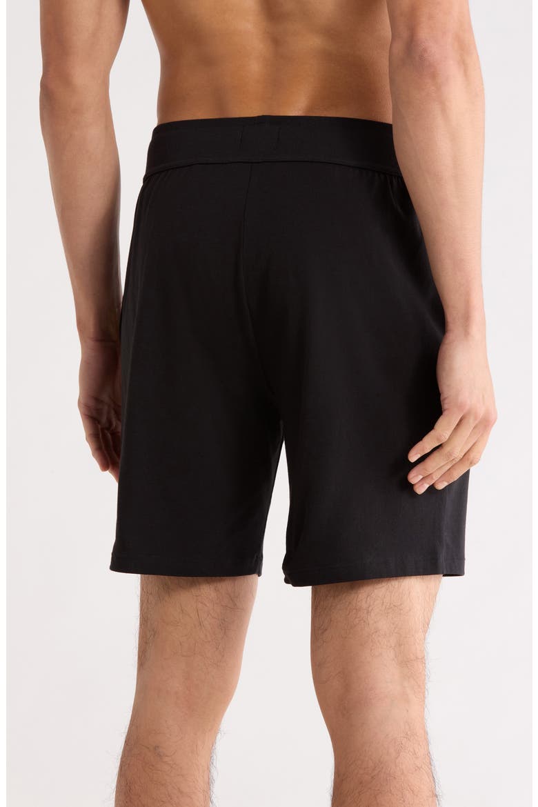 Stretch Cotton Lounge Shorts, Alternate, color, BLACK