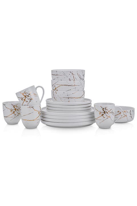 Zora Porcelain 16-piece Dinnerware Set
