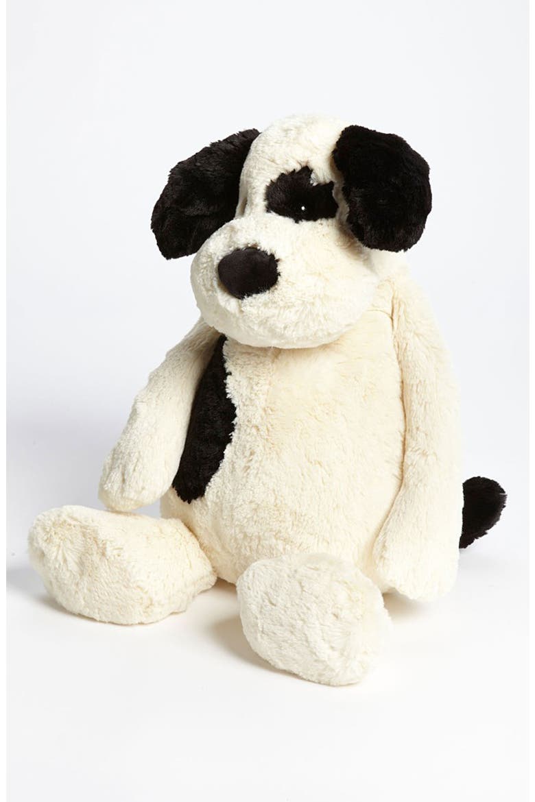 Bashful Rufferty Black & Cream Puppy Plushie, Main, color, BLACK/ CREAM