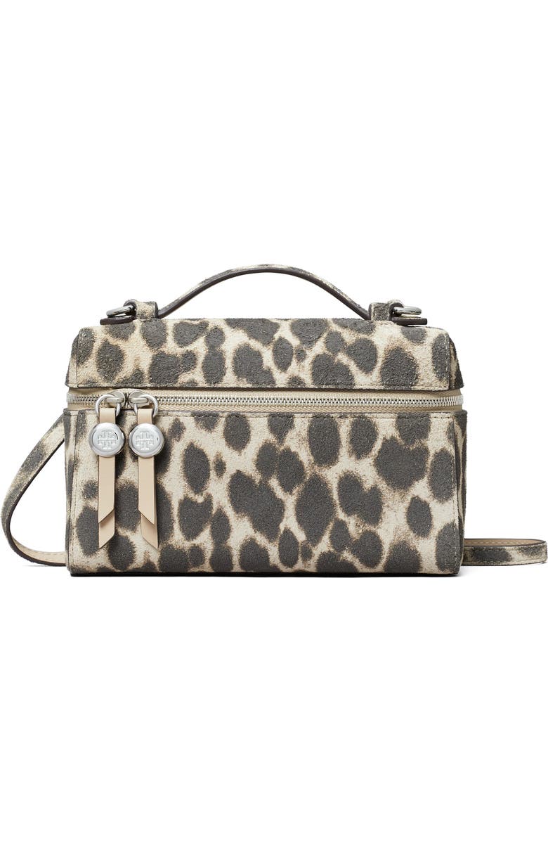 Tory Burch Romy Suede Slim Top Handle Bag, Main, color, Cheetah Spots