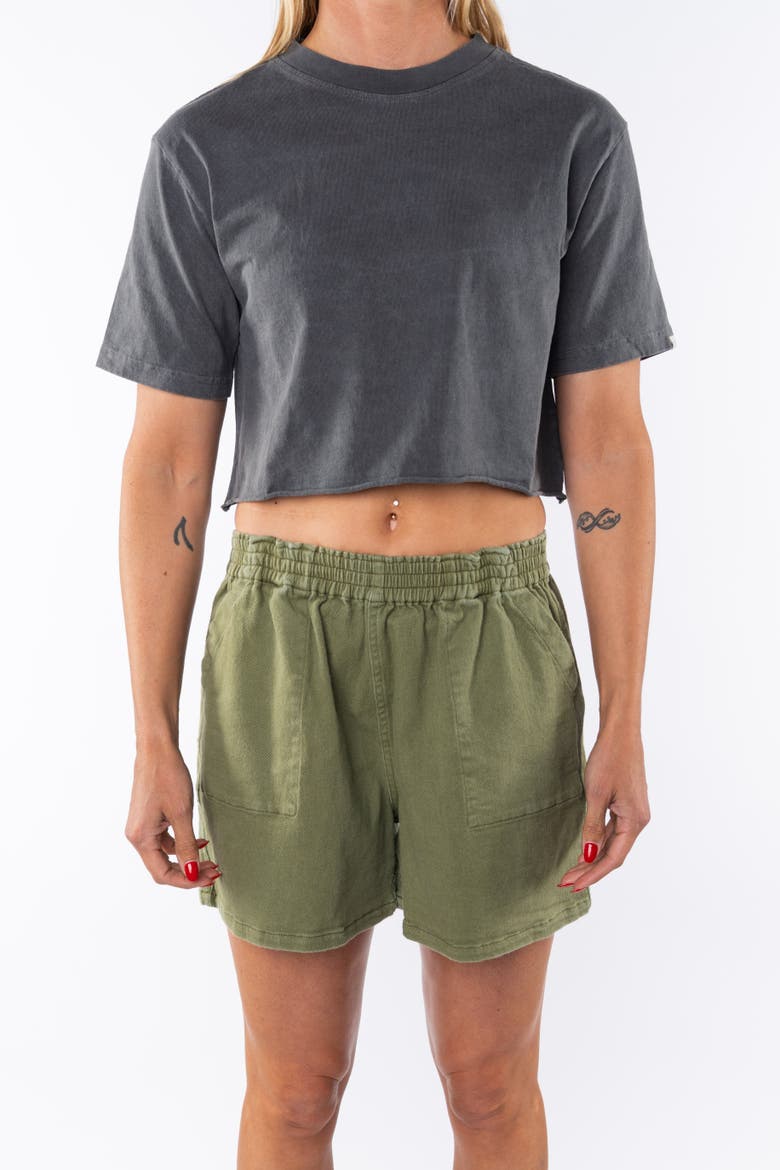 Beach Crop Tee, Main, color, Sea Grey