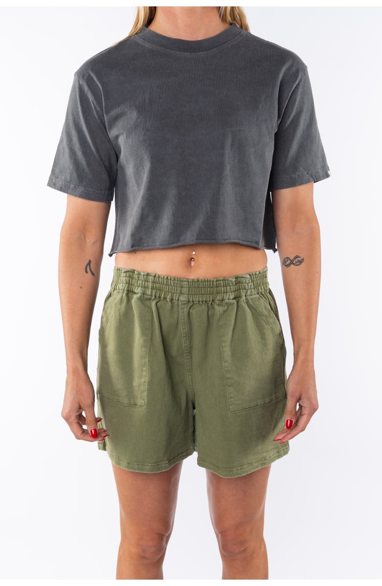 ARIKO Beach Crop Tee, Main, color, Sea Grey