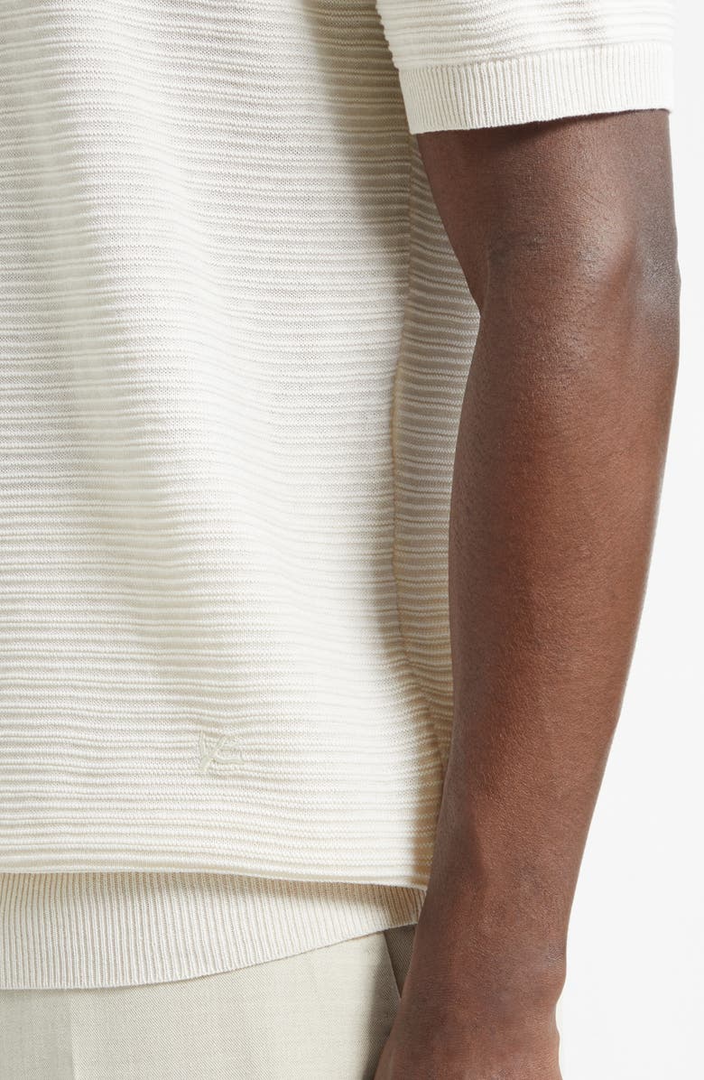 ISAIA Silk & Linen Polo, Alternate, color, Sand