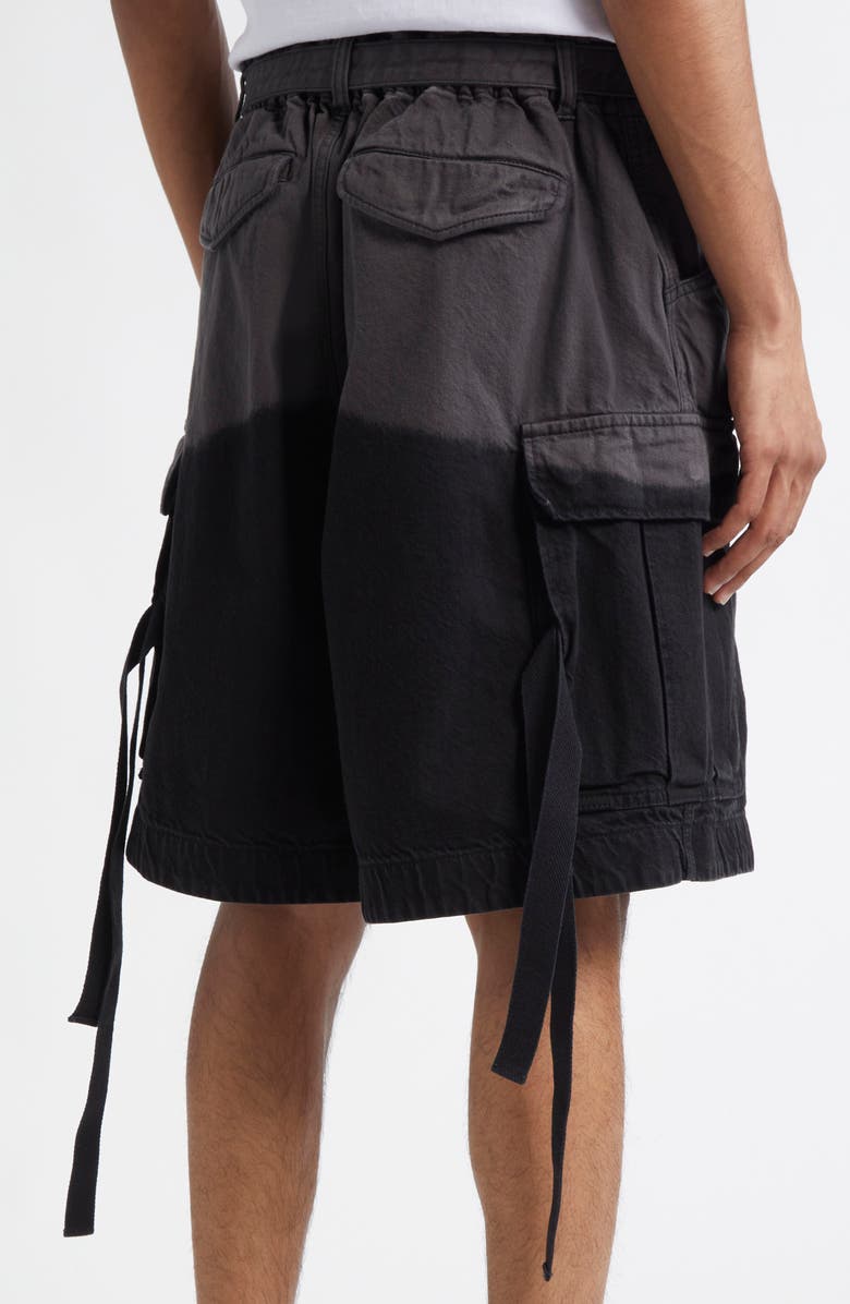 Sacai Belted Garment Dye Cotton Twill Cargo Shorts, Alternate, color, 