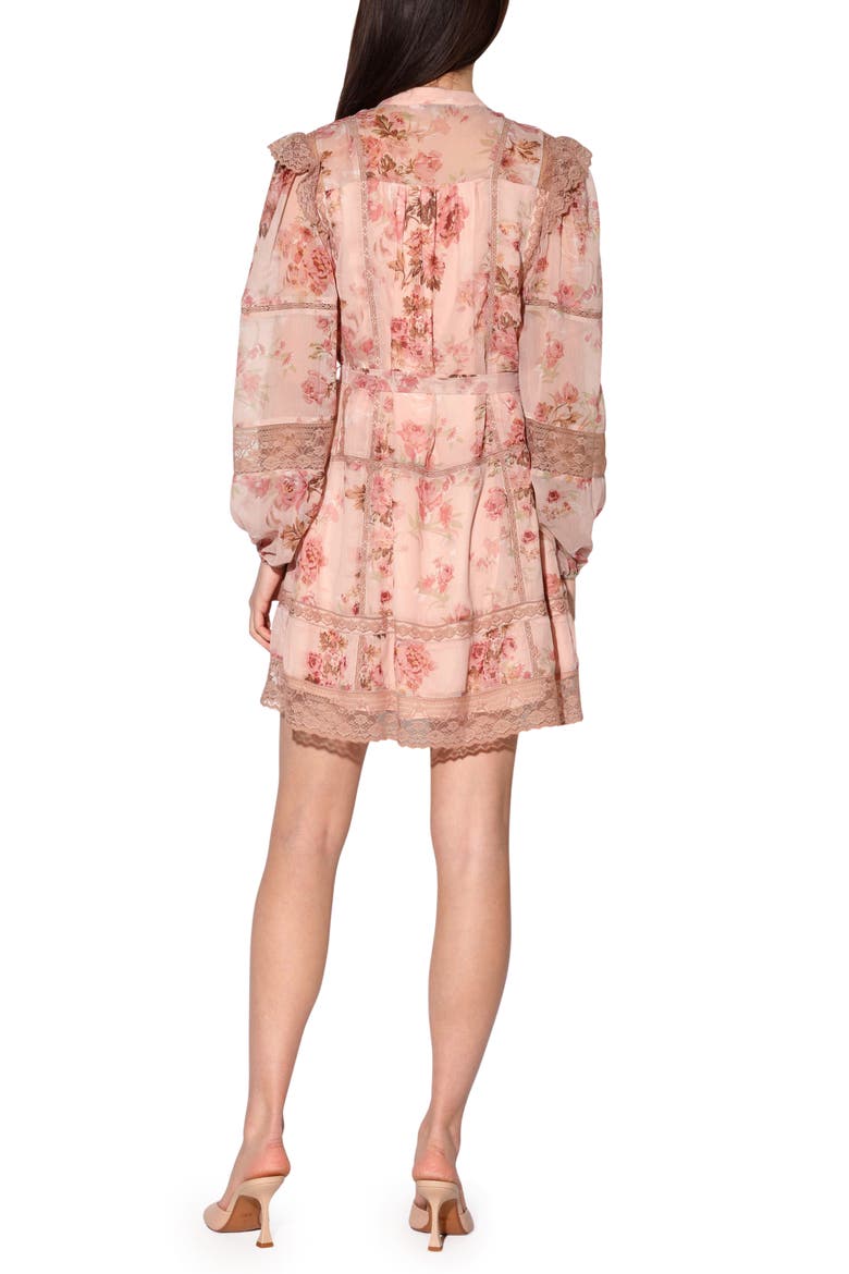 Angelica Floral Long Sleeve Dress, Alternate, color, BLUSH ROSE