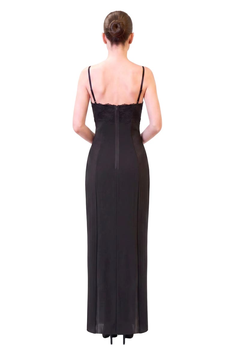 Daydreamers Strappy Dress With Tulle Detail, Alternate, color, BLACK