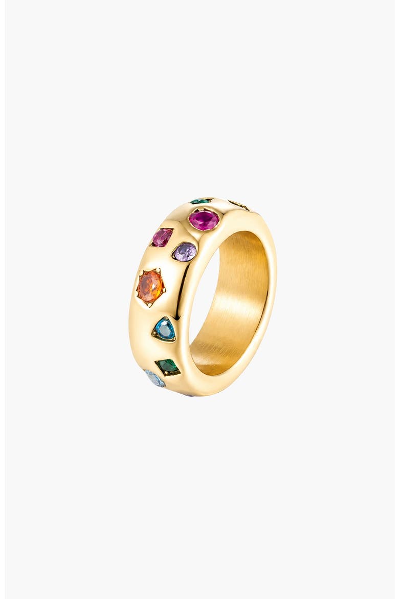 Dome Gemstone Statement Ring, Main, color, Gold Multicolor