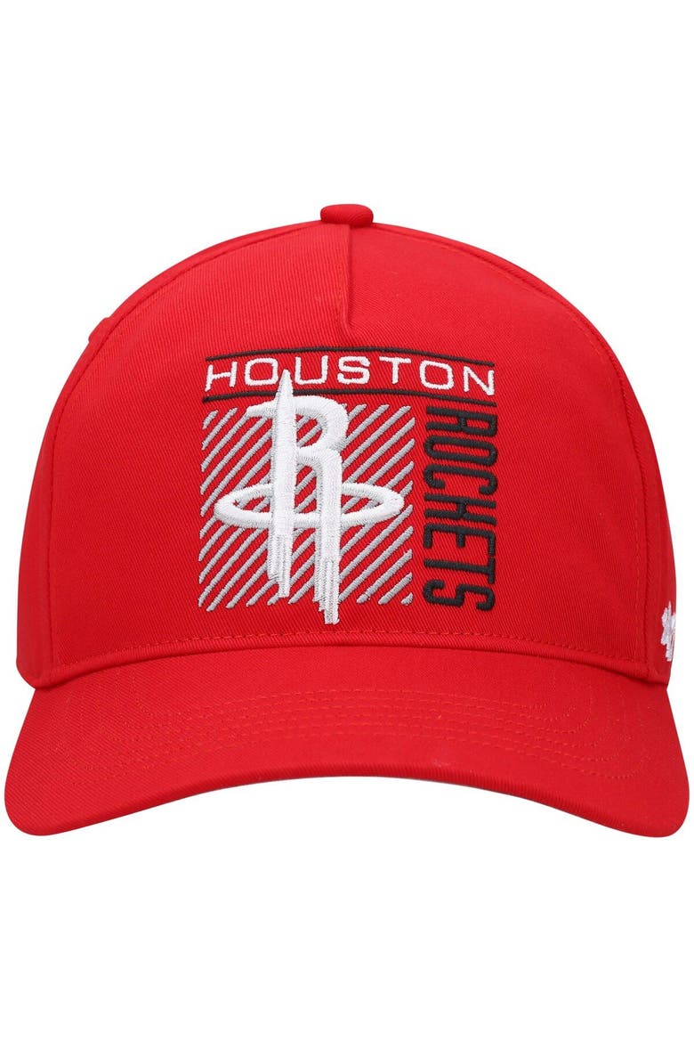 Men's '47 Red Houston Rockets Reflex Hitch Snapback Hat, Alternate, color, Red