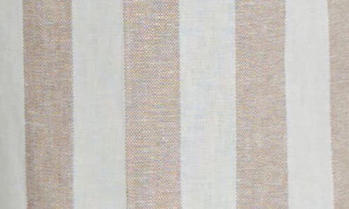 Jones New York Stripe Wide Leg Crop Linen Blend Pants In Brown