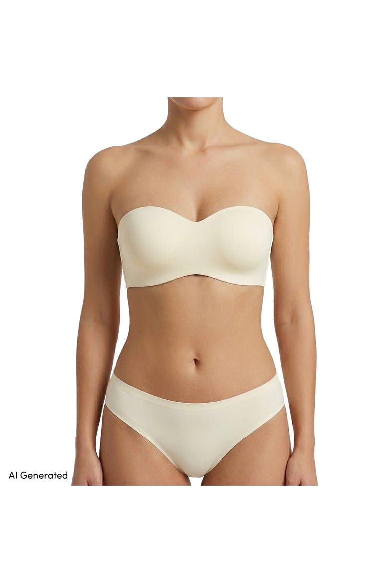 Strapless Convertible Bra True Solutions Light Weight Microfiber Basics, Main, color, Ivory