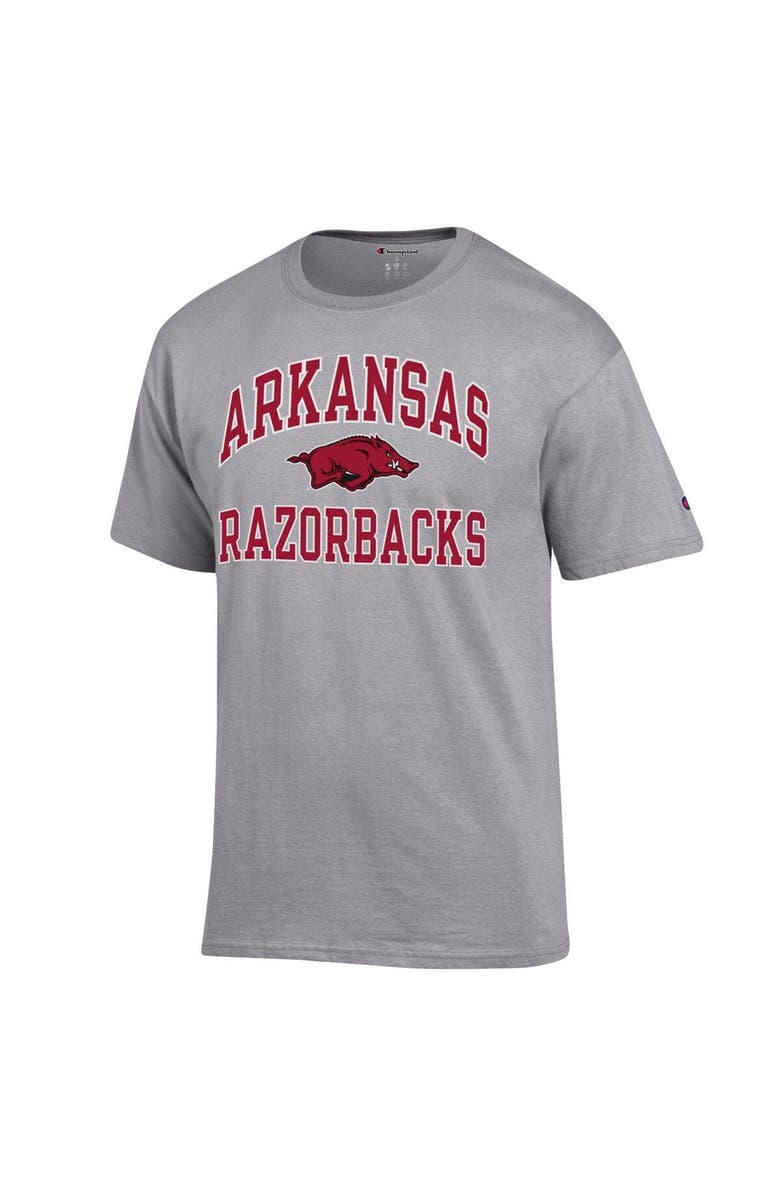 Champion Men's Champion Heather Gray Arkansas Razorbacks High Motor T-Shirt, Alternate, color, 