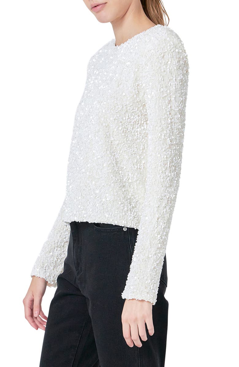 Endless Rose Sequin Long Sleeve Top, Alternate, color, 