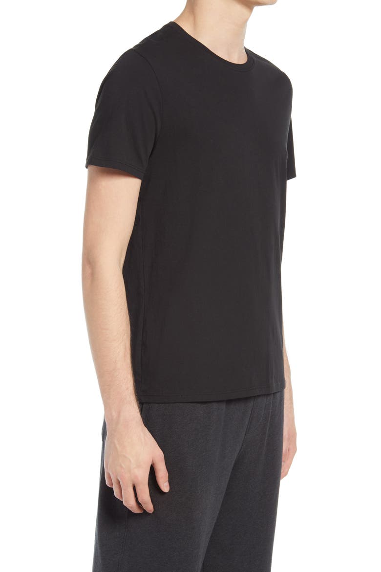 Cotton Crewneck T-Shirt, Alternate, color, BLACK