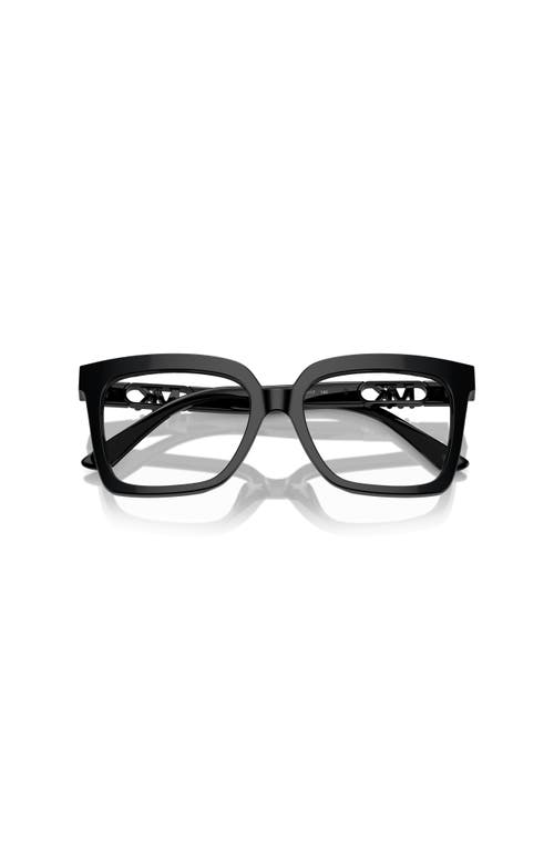 Michael Kors 53mm Square Optical Glasses In Black