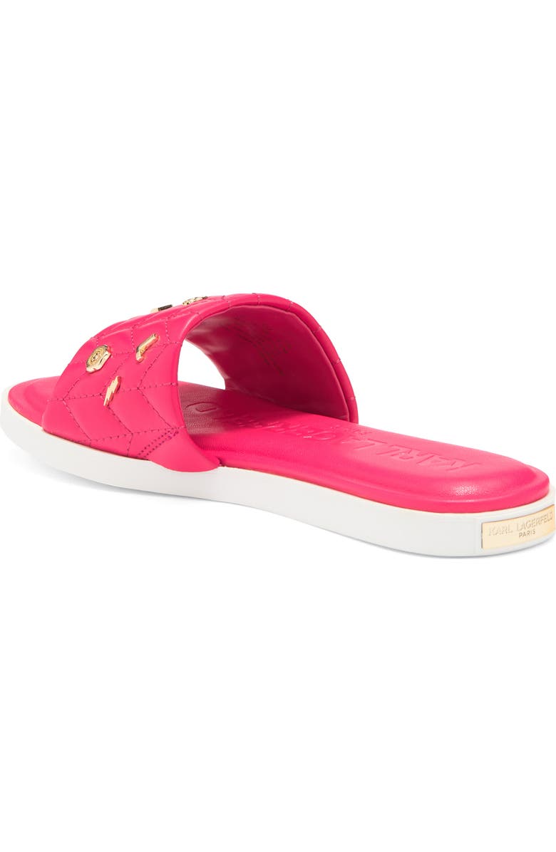 KARL LAGERFELD PARIS Carenza Studs Slide Sandal, Alternate, color, Teaberry