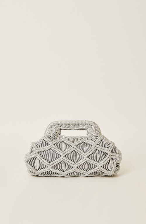 Btb Los Angeles Kai Lurex Clutch In Silver