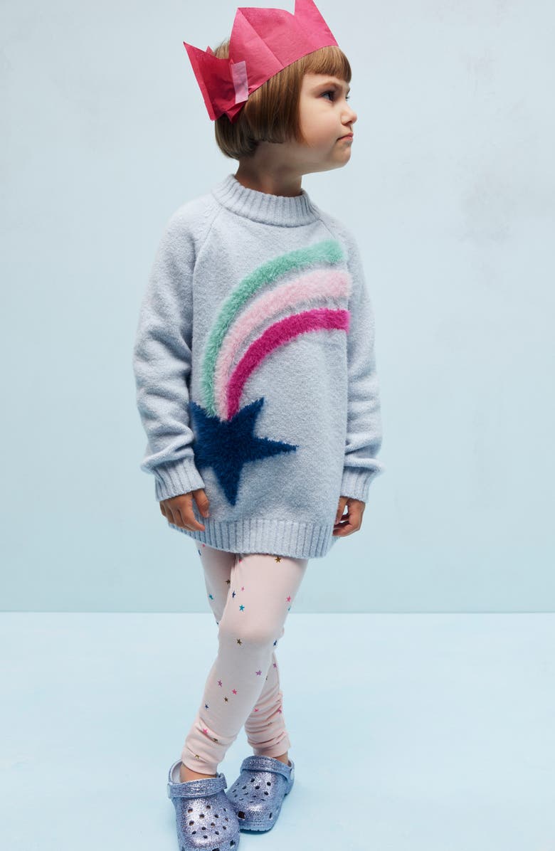 Tucker + Tate Kids' Fuzzy Icon Tunic Sweater, Alternate, color, Grey Light Heather Fuzzy Heart