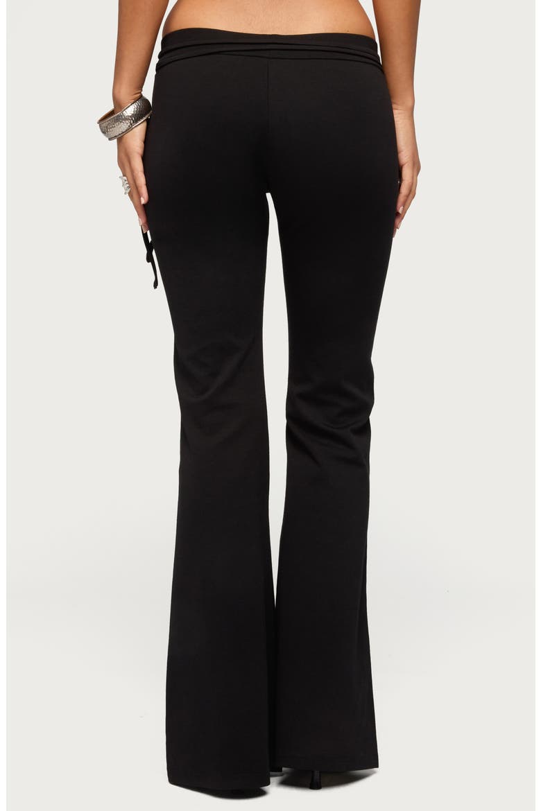 Junipar Tie Waist Flare Pants, Alternate, color, BLACK